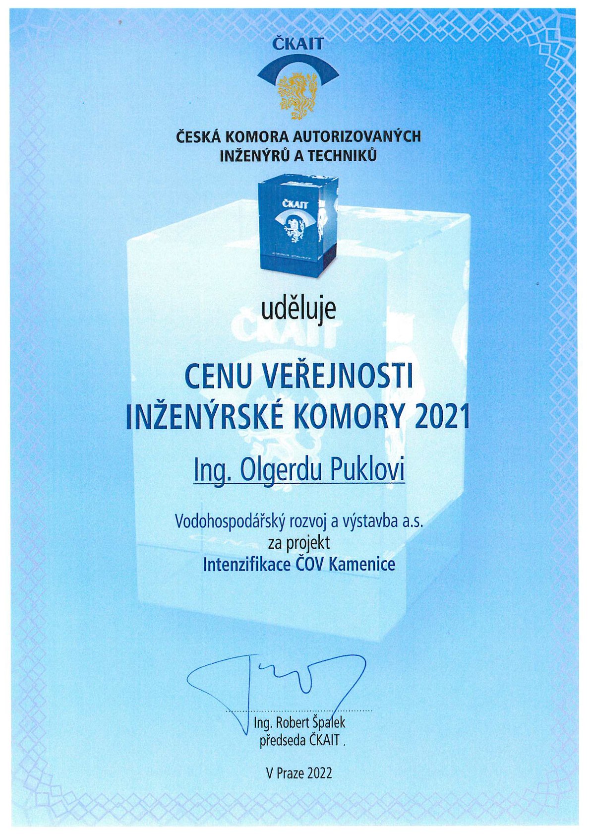 aCena veřejnosti ČKAIT 2021
